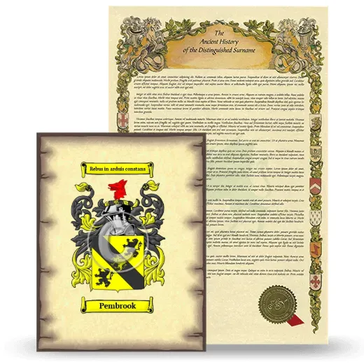 Pembrook Coat of Arms and Surname History Package