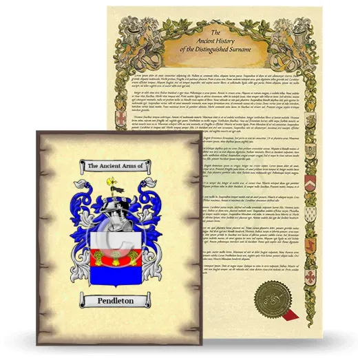 Pendleton Coat of Arms and Surname History Package