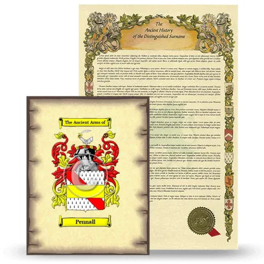Pennall Coat of Arms and Surname History Package