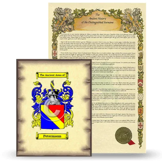 Petermann Coat of Arms and Surname History Package