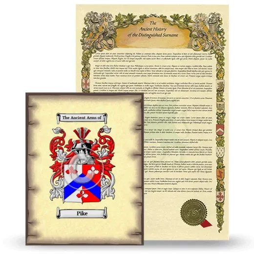 Pike Coat of Arms and Surname History Package