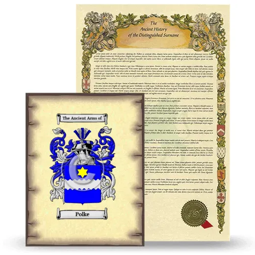 Polke Coat of Arms and Surname History Package