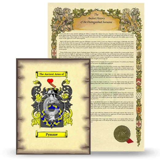 Pymme Coat of Arms and Surname History Package