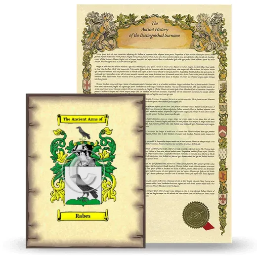 Rabes Coat of Arms and Surname History Package