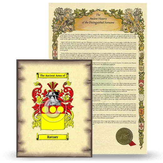 Ratner Coat of Arms and Surname History Package