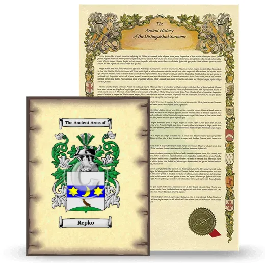Repko Coat of Arms and Surname History Package