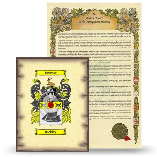 Rickley Coat of Arms and Surname History Package