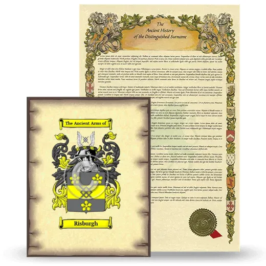 Risburgh Coat of Arms and Surname History Package