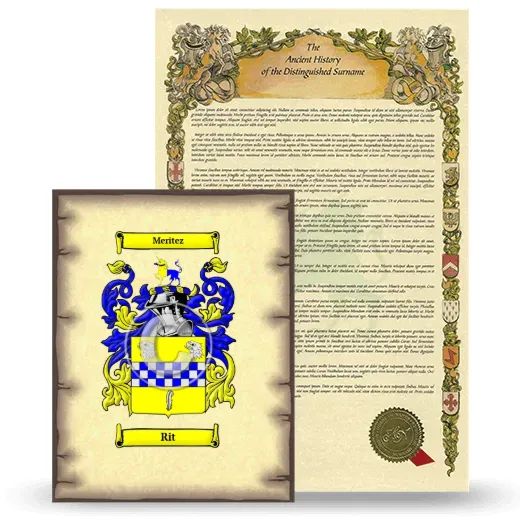 Rit Coat of Arms and Surname History Package