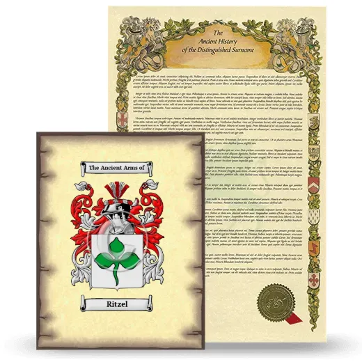 Ritzel Coat of Arms and Surname History Package