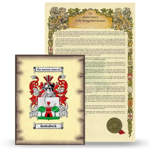 Rodenbeck Coat of Arms and Surname History Package