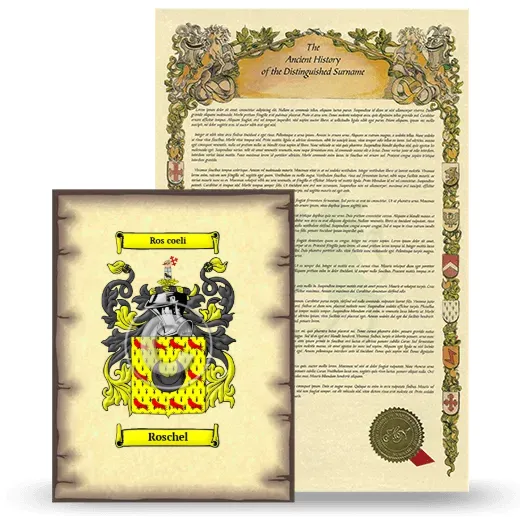 Roschel Coat of Arms and Surname History Package