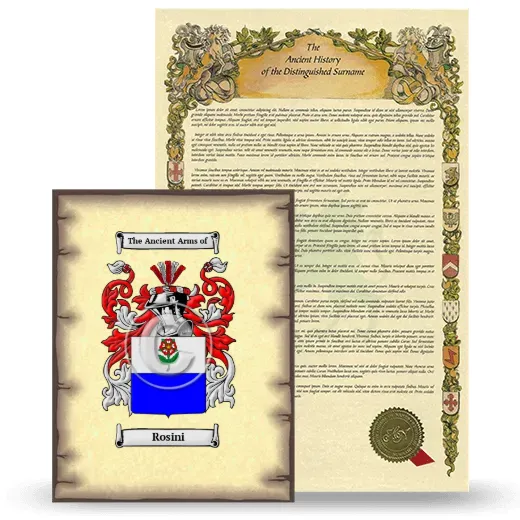 Rosini Coat of Arms and Surname History Package