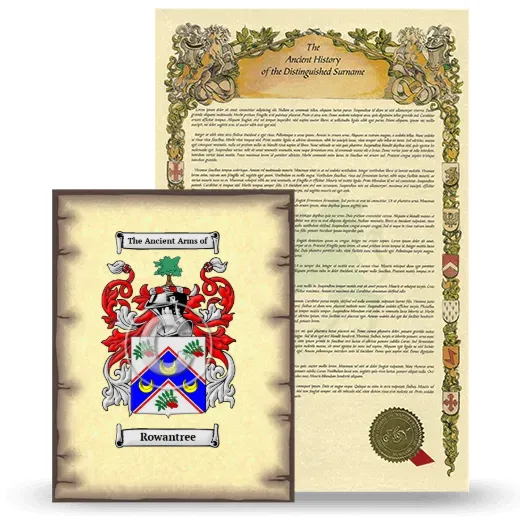 Rowantree Coat of Arms and Surname History Package