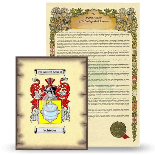 Schieber Coat of Arms and Surname History Package