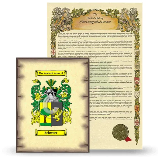 Schweer Coat of Arms and Surname History Package