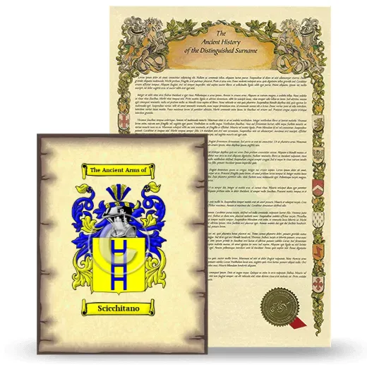 Scicchitano Coat of Arms and Surname History Package