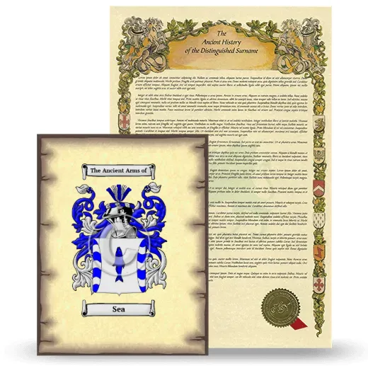 Sea Coat of Arms and Surname History Package