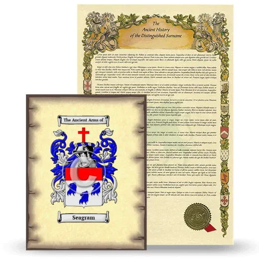 Seagram Coat of Arms and Surname History Package