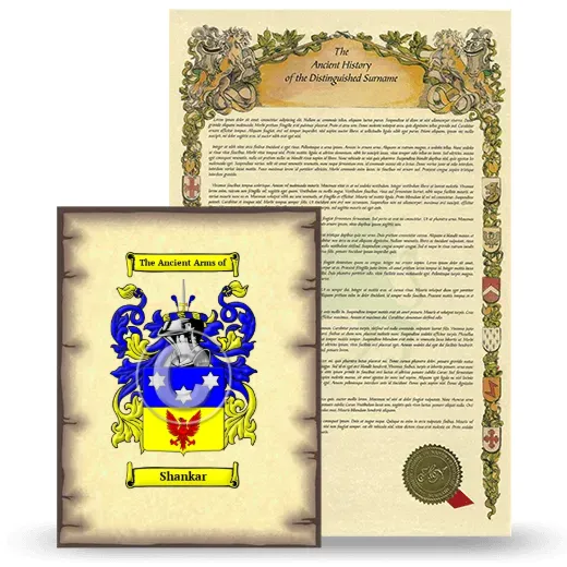 Shankar Coat of Arms and Surname History Package