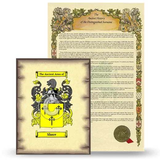 Share Coat of Arms and Surname History Package