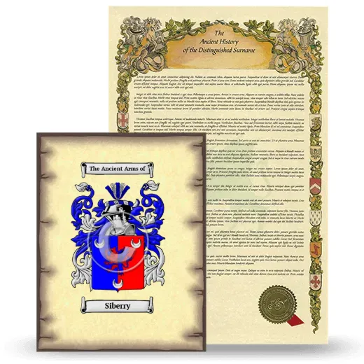 Siberry Coat of Arms and Surname History Package