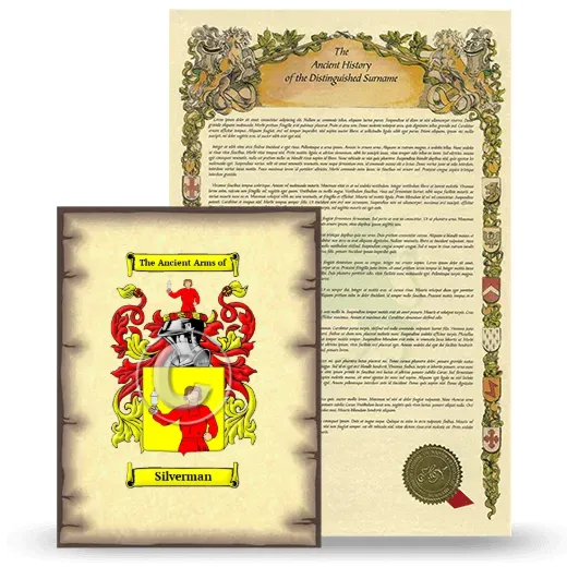 Silverman Coat of Arms and Surname History Package