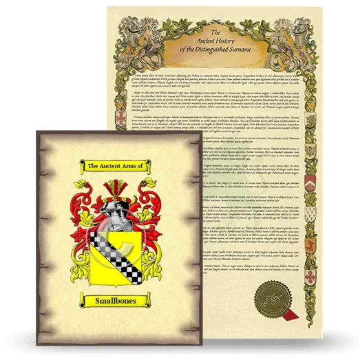 Smallbones Coat of Arms and Surname History Package