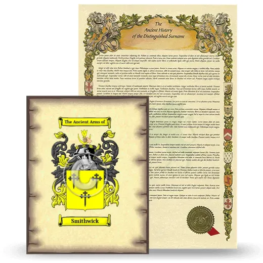 Smithwick Coat of Arms and Surname History Package