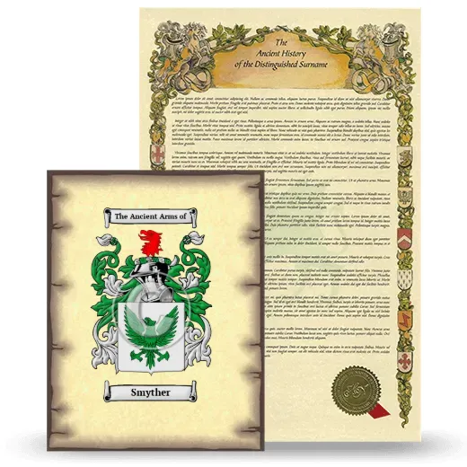 Smyther Coat of Arms and Surname History Package