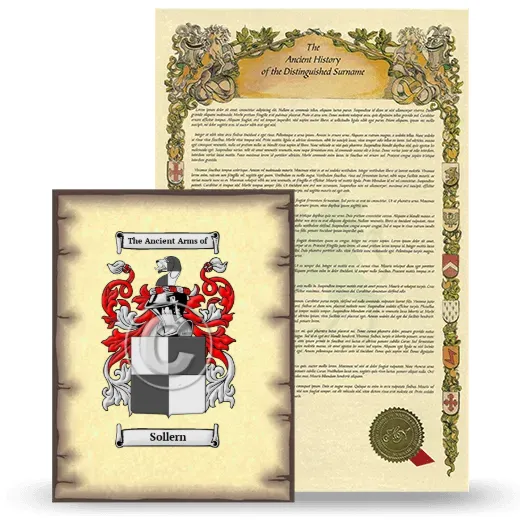 Sollern Coat of Arms and Surname History Package