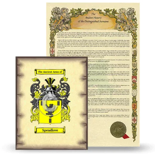 Spendlove Coat of Arms and Surname History Package