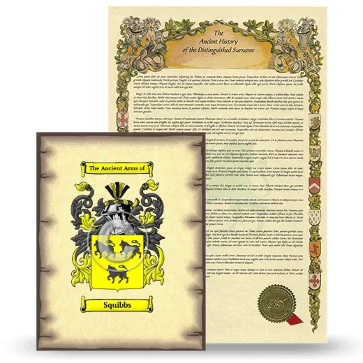 Squibbs Coat of Arms and Surname History Package