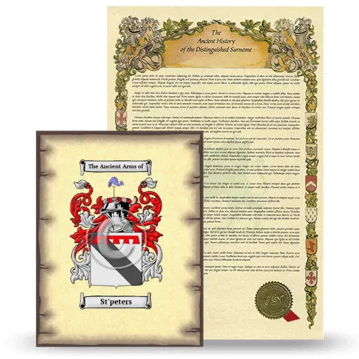 St'peters Coat of Arms and Surname History Package
