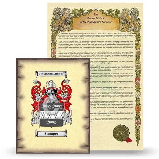 Stamper Coat of Arms and Surname History Package