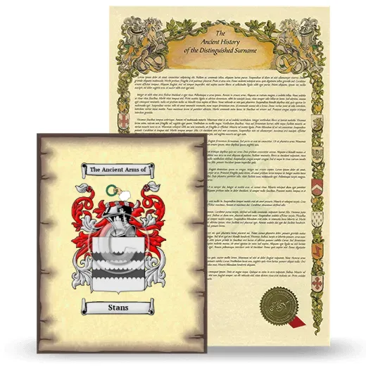 Stans Coat of Arms and Surname History Package