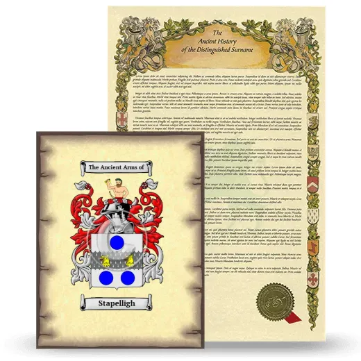 Stapelligh Coat of Arms and Surname History Package