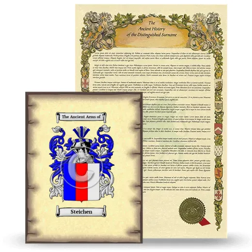 Steichen Coat of Arms and Surname History Package