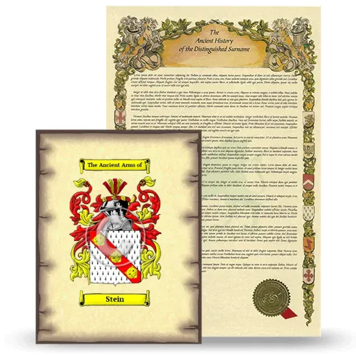 Stein Coat of Arms and Surname History Package
