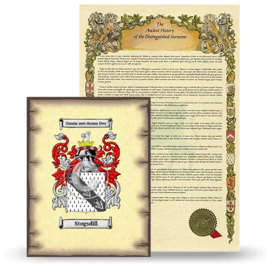 Stogsdill Coat of Arms and Surname History Package