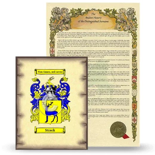 Strack Coat of Arms and Surname History Package