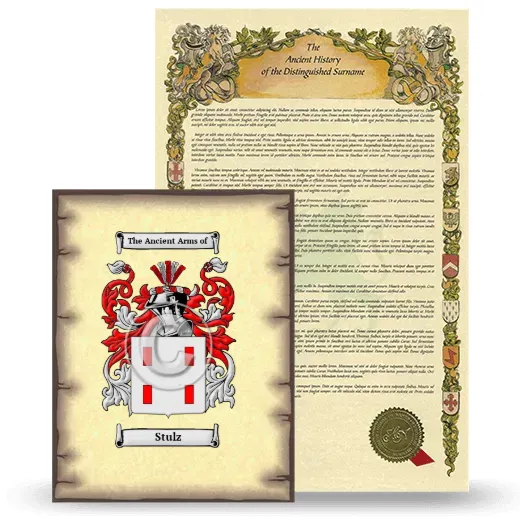 Stulz Coat of Arms and Surname History Package