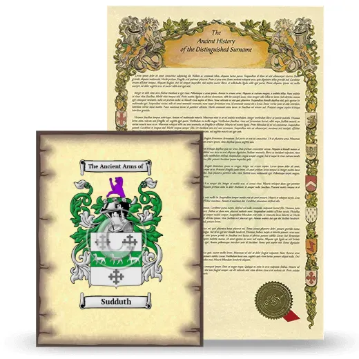 Sudduth Coat of Arms and Surname History Package