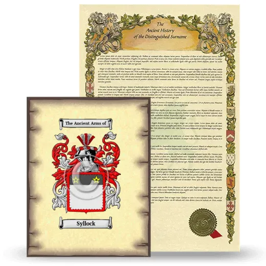 Syllock Coat of Arms and Surname History Package