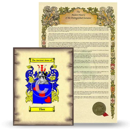 Thor Coat of Arms and Surname History Package
