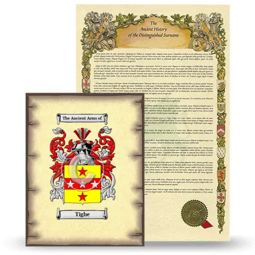 Tighe Coat of Arms and Surname History Package