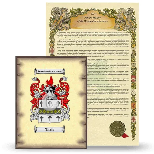 Titely Coat of Arms and Surname History Package