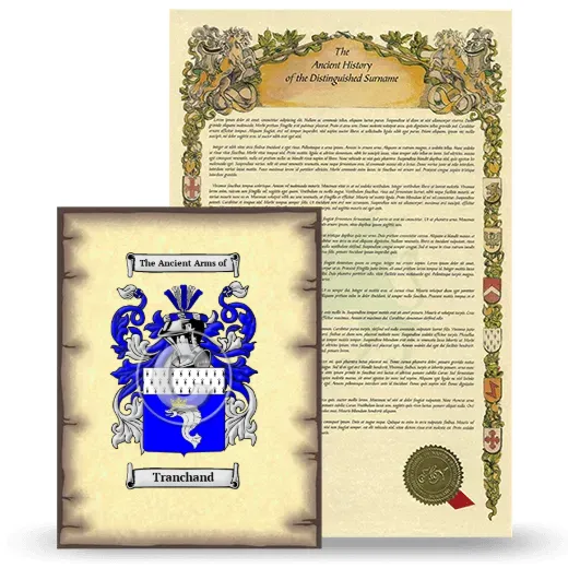 Tranchand Coat of Arms and Surname History Package