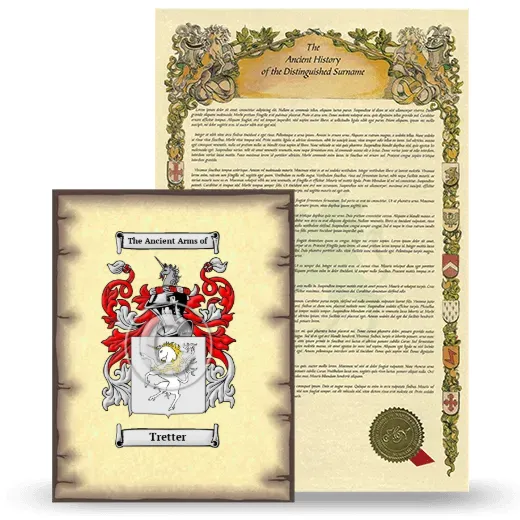 Tretter Coat of Arms and Surname History Package
