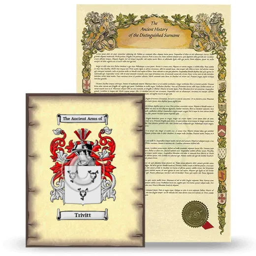Trivitt Coat of Arms and Surname History Package